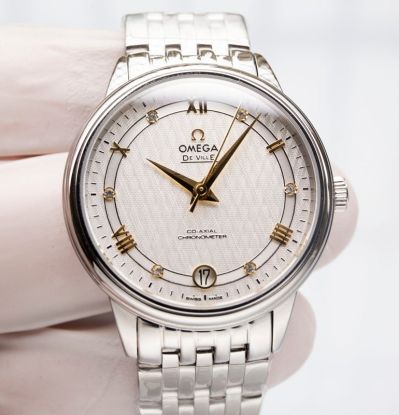 Omega De Ville Series 39.5mm for men 32.7mm for women 8215 Movement Gold Scale Couple Watch